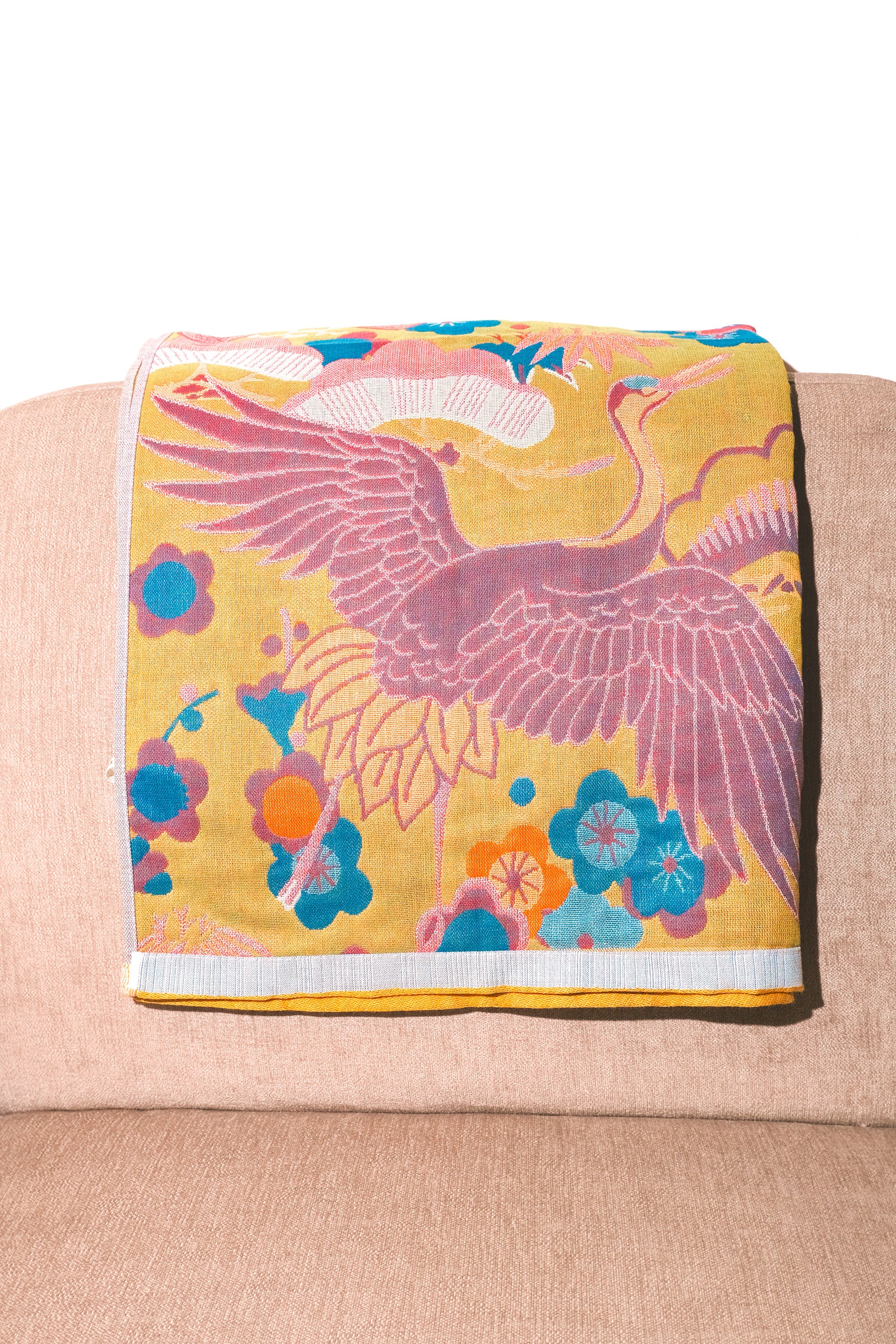 Bliss Heaven Muslin Bath Towel Crane Song