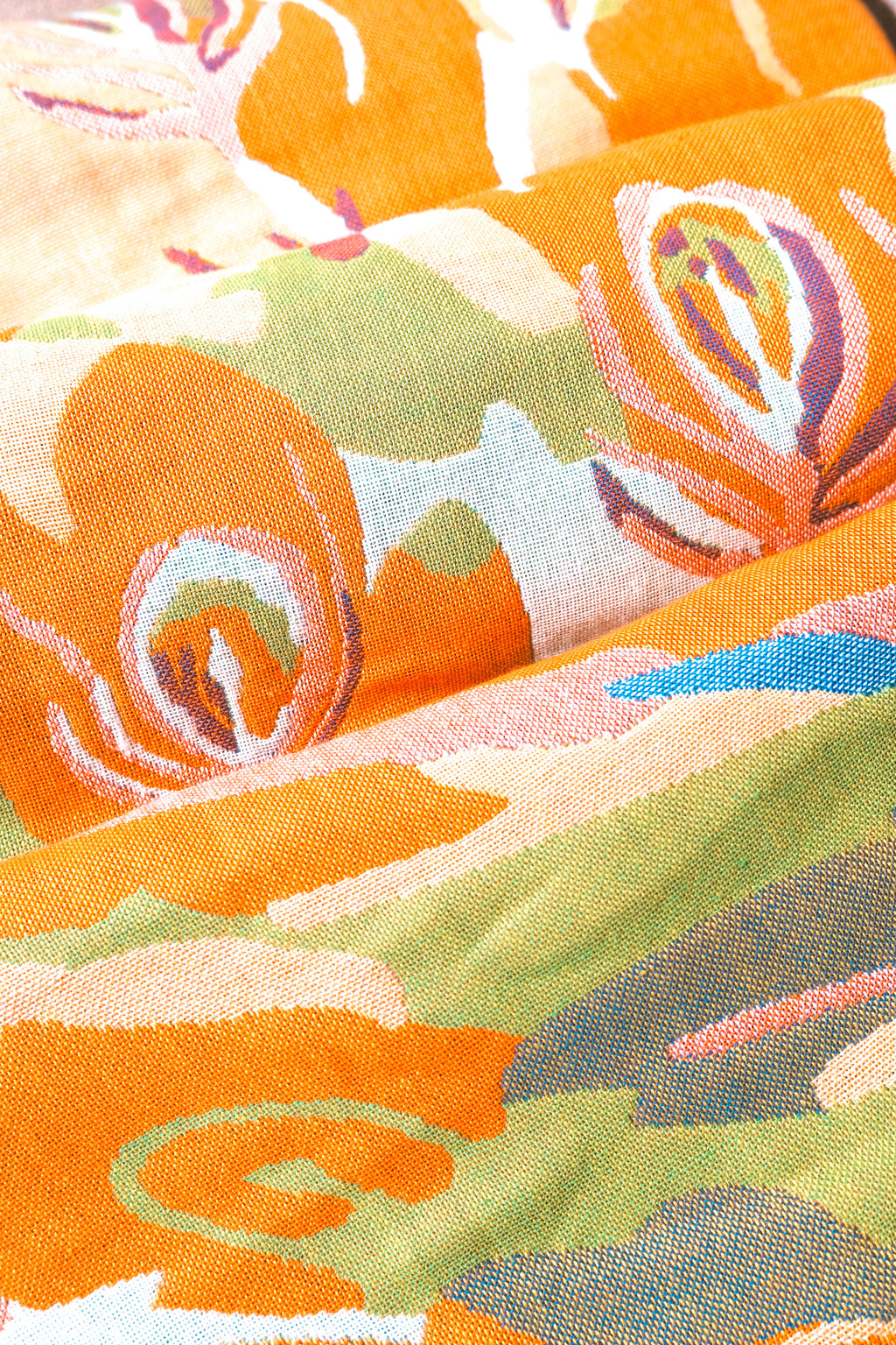 Bliss Heaven Muslin Bath Sheet Peacock Lotus