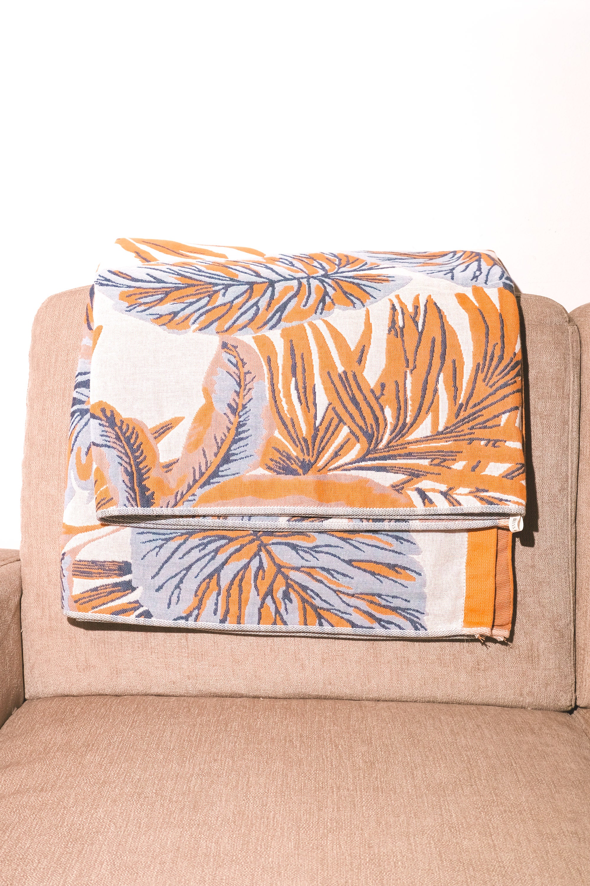 Bliss Heaven Muslin Bath Sheet Autumn Palm