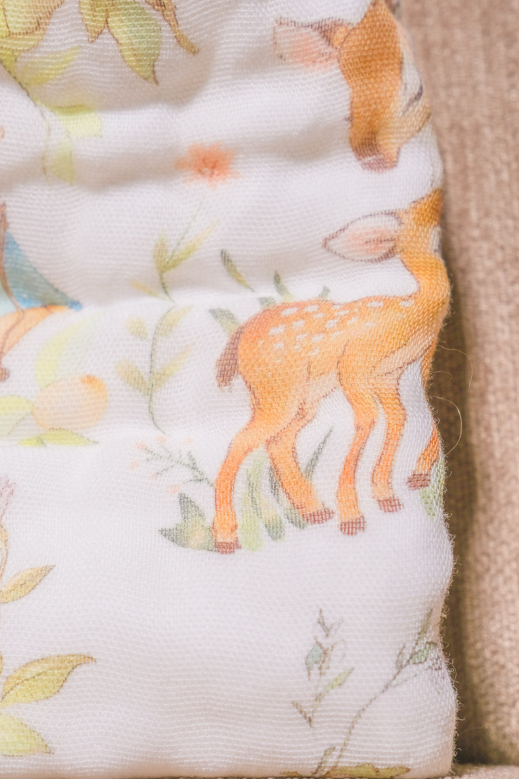 Bliss Cloud Muslin Hand Towel Forest Deer