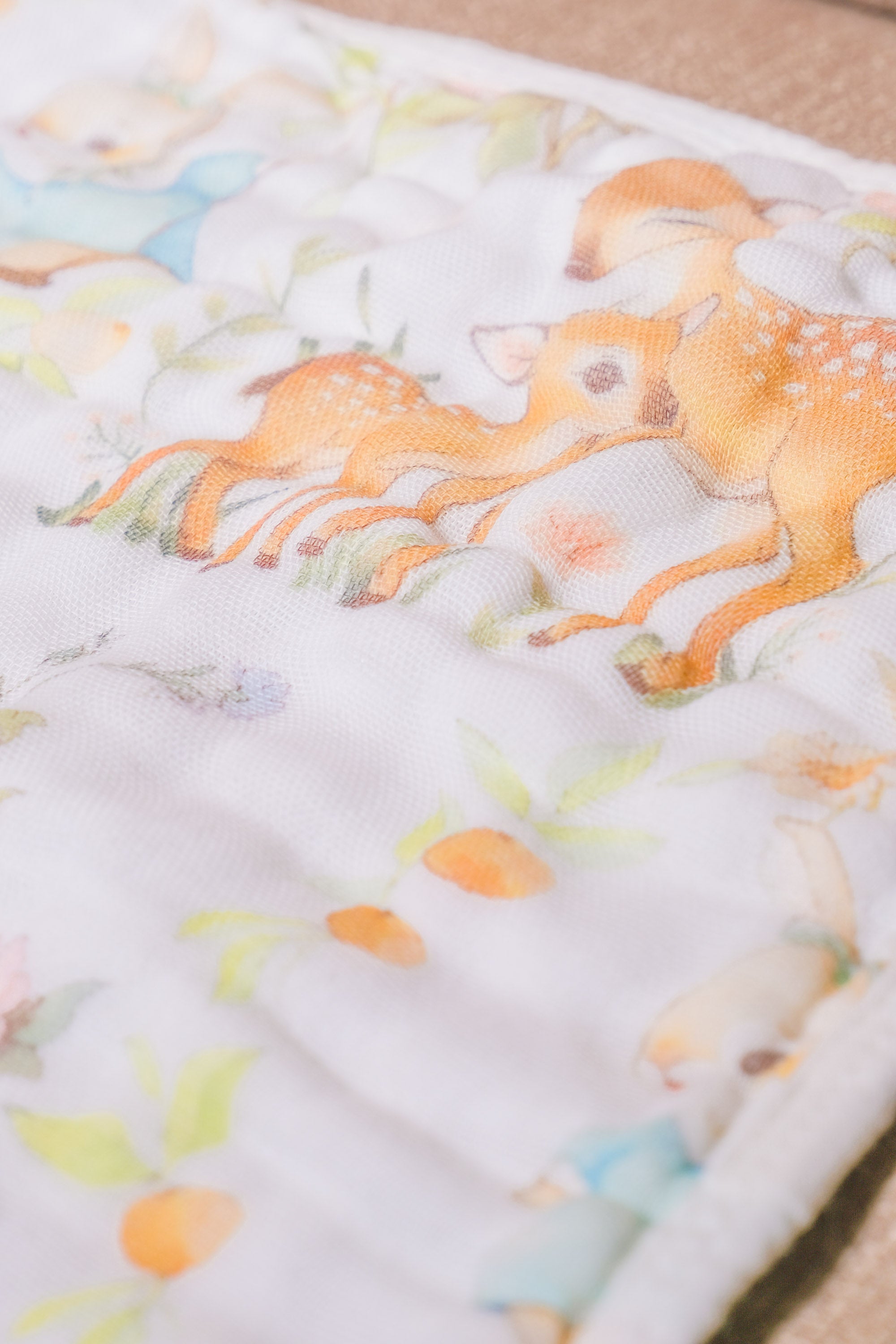 Bliss Cloud Muslin Hand Towel Forest Deer