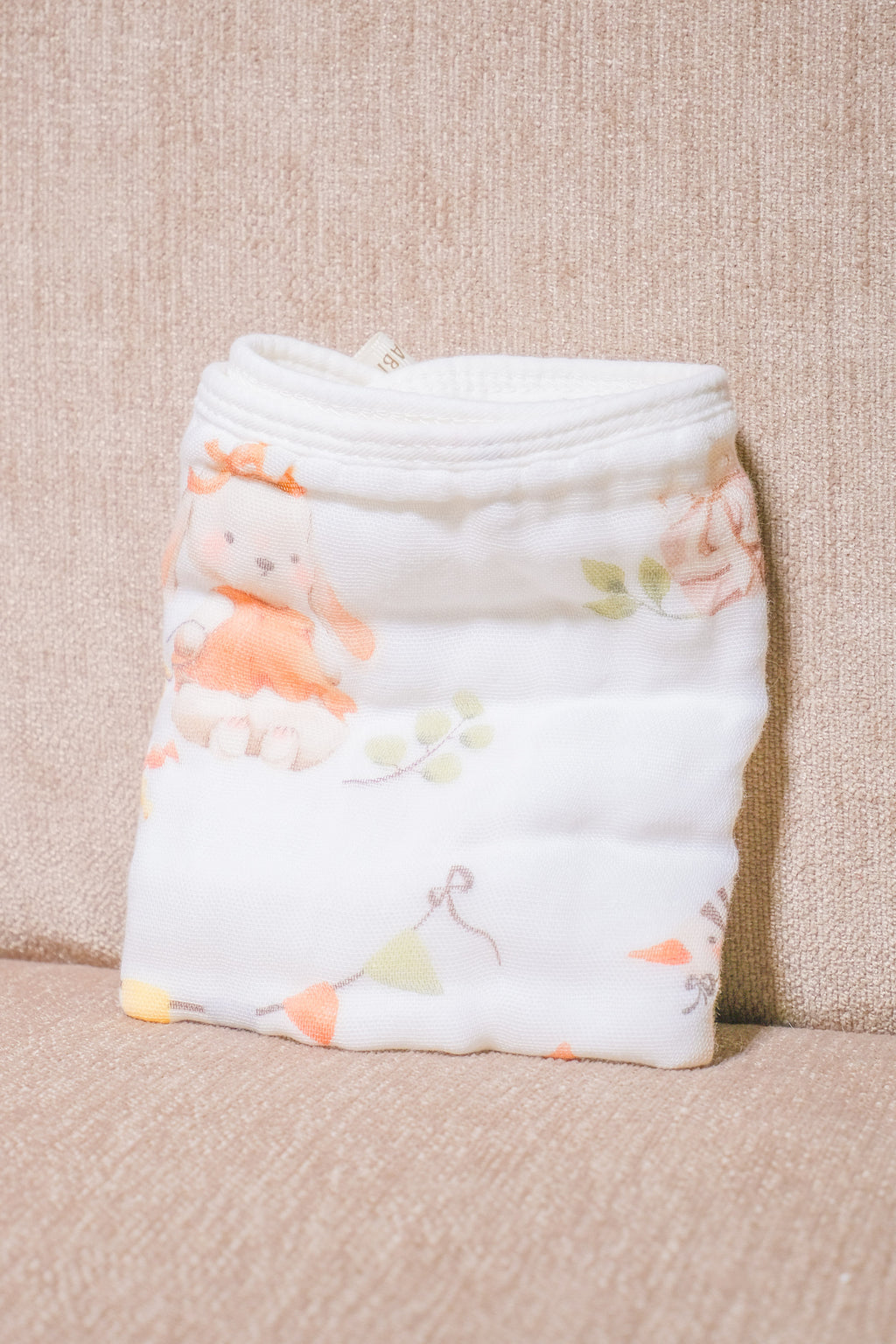 Bliss Cloud Muslin Hand Towel Birthday Bear