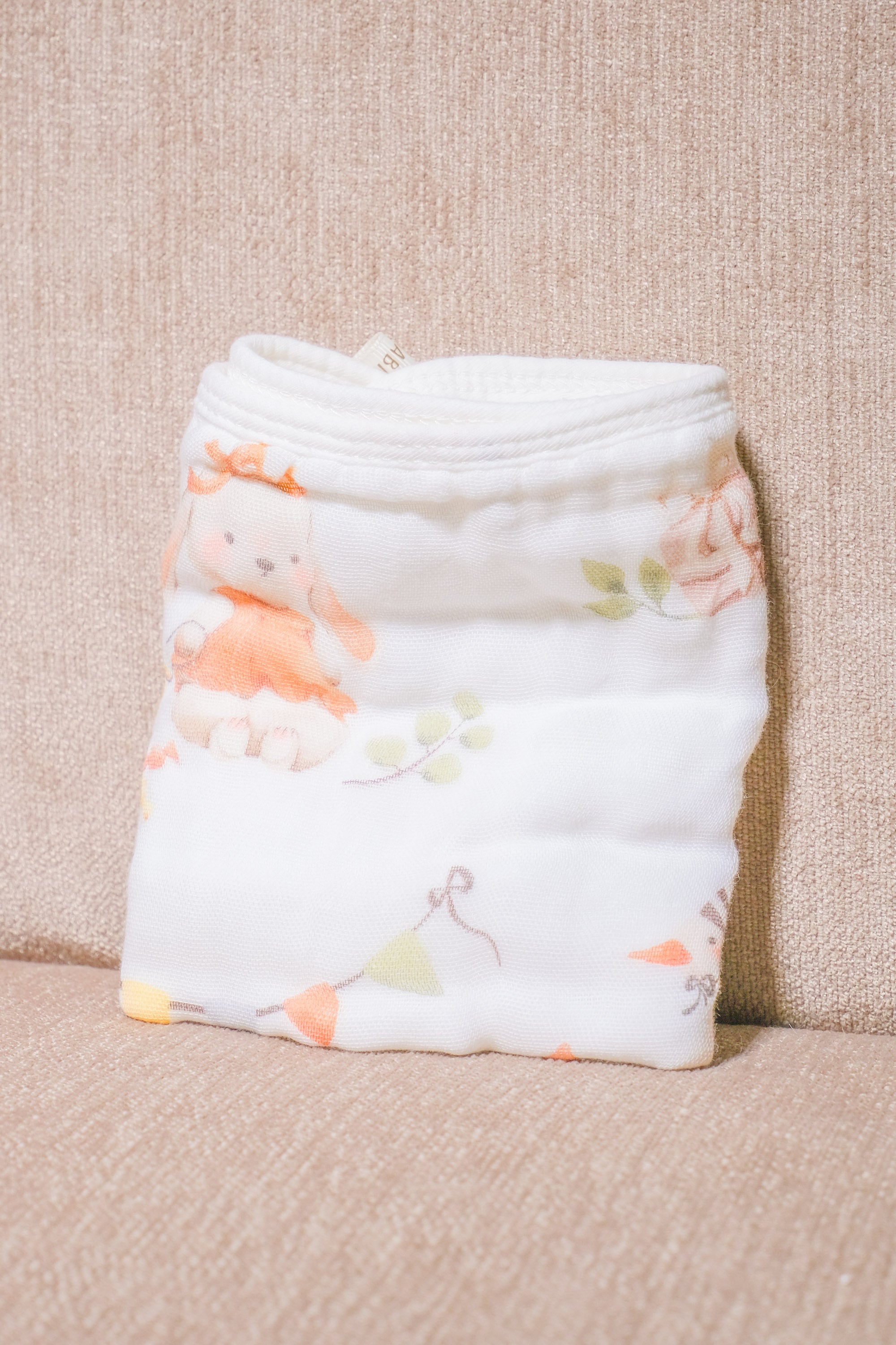 Bliss Cloud Muslin Hand Towel Birthday Bear