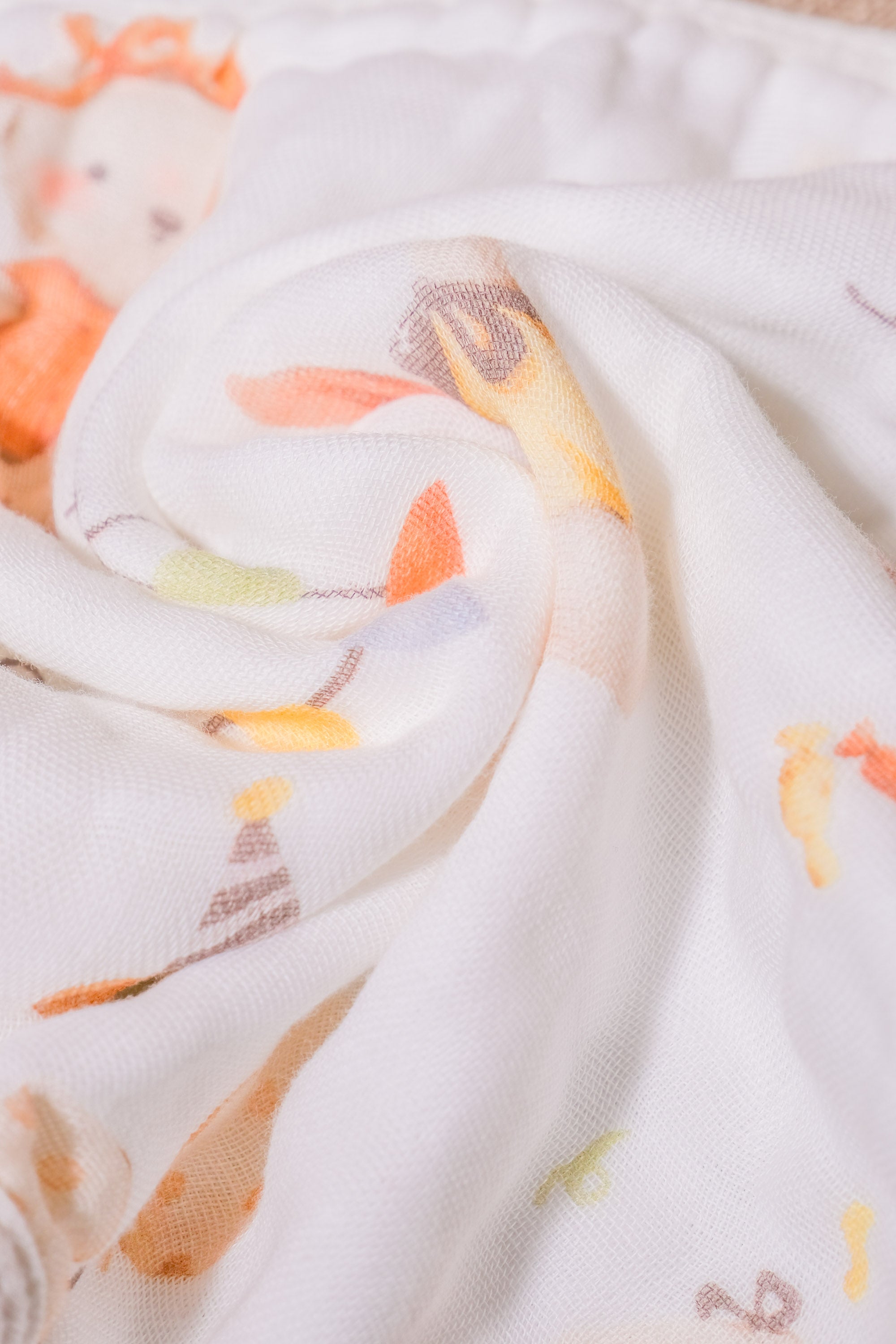 Bliss Cloud Muslin Hand Towel Birthday Bear