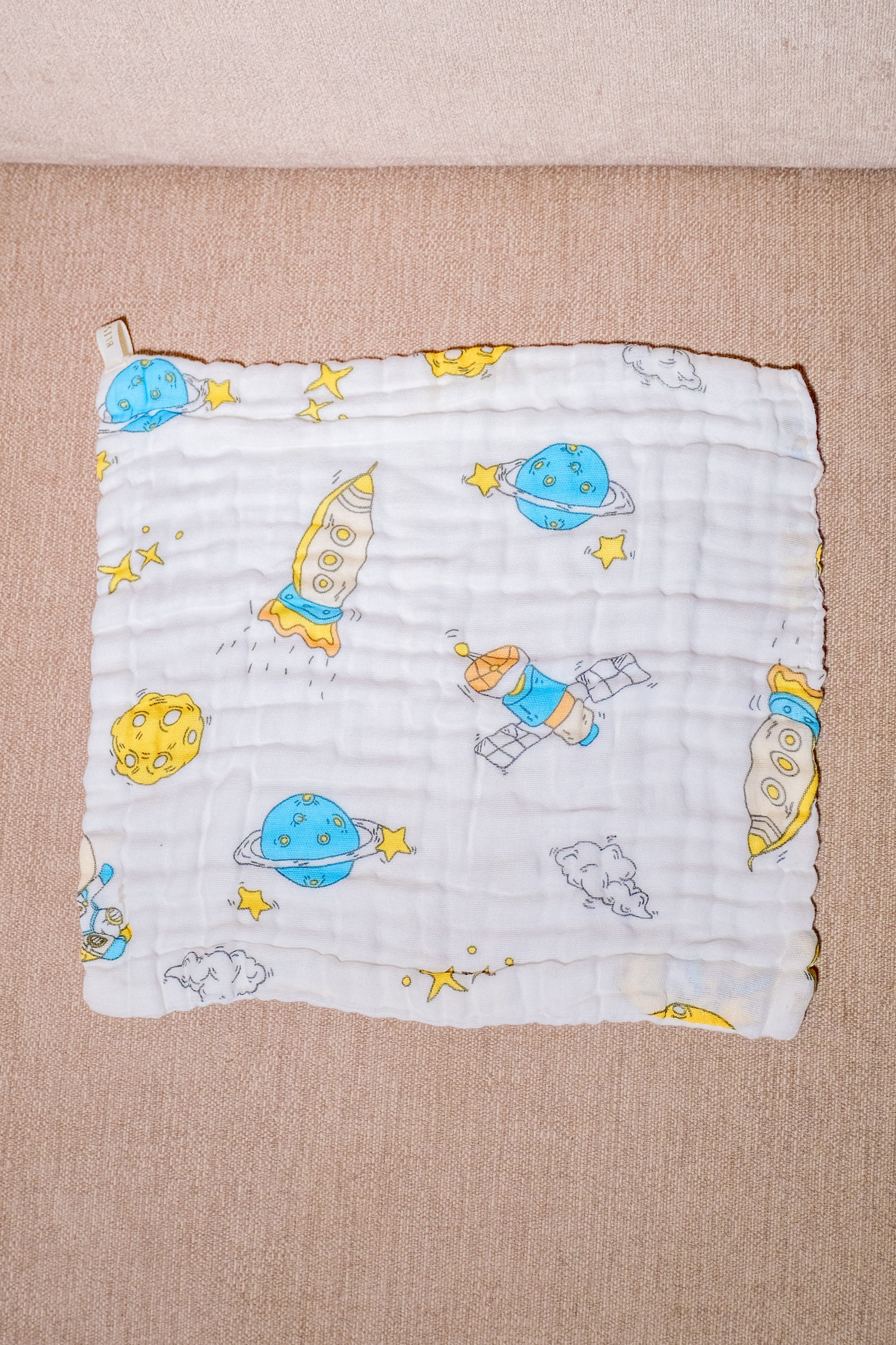 Bliss Nest Muslin Hand Towel Little Astronaut