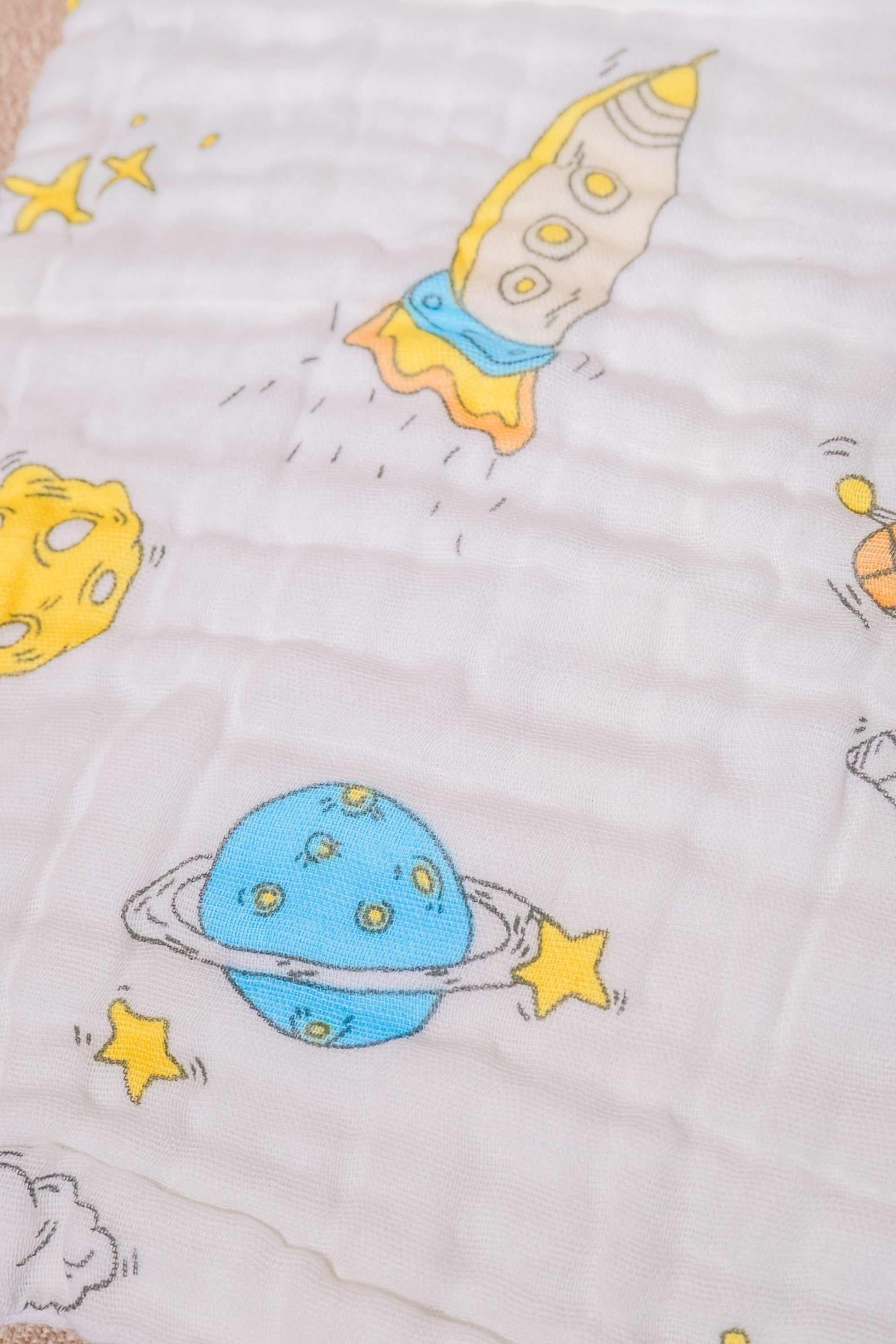 Bliss Nest Muslin Hand Towel Little Astronaut