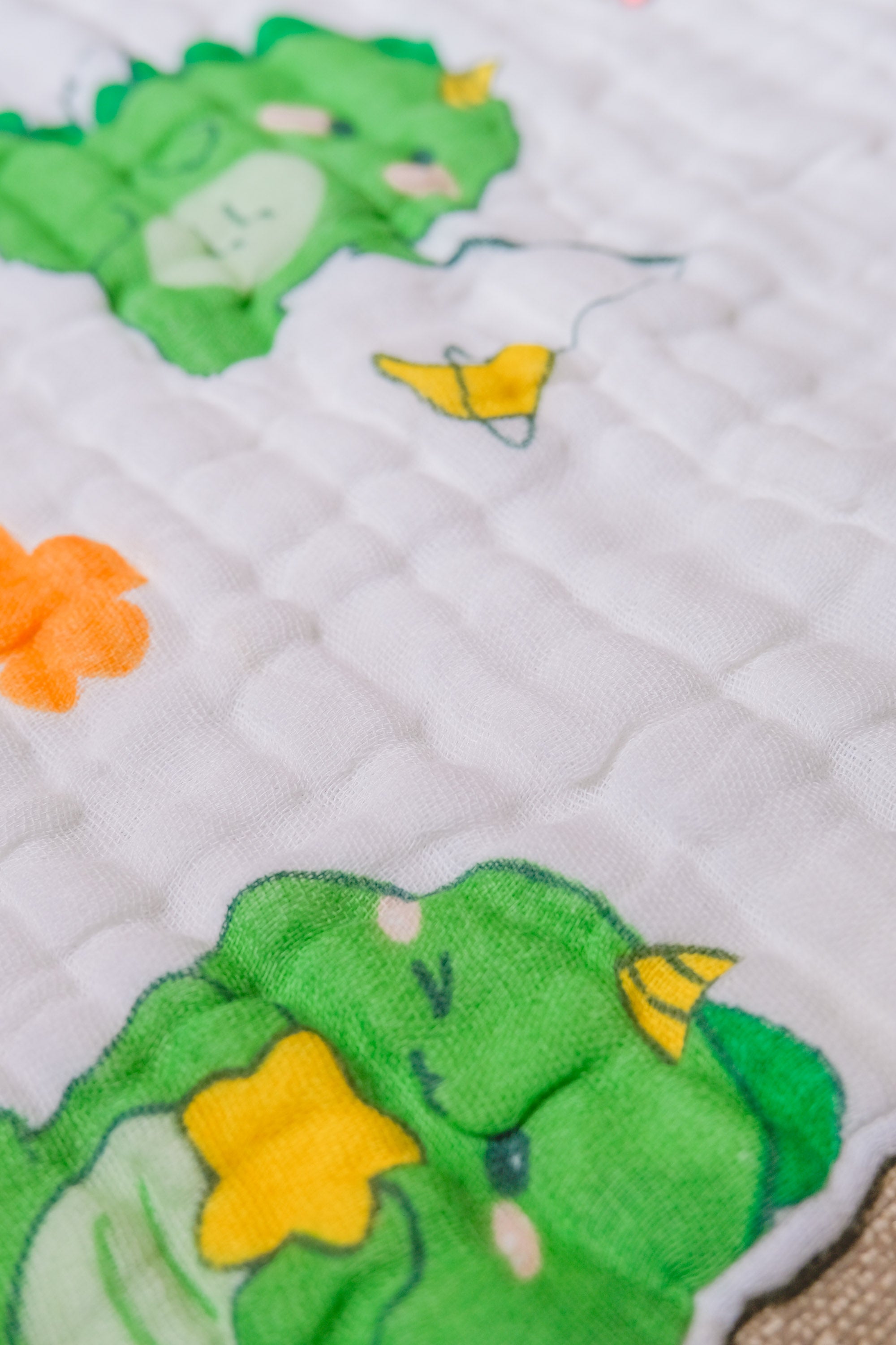 Bliss Nest Muslin Hand Towel Cute Dinosaur