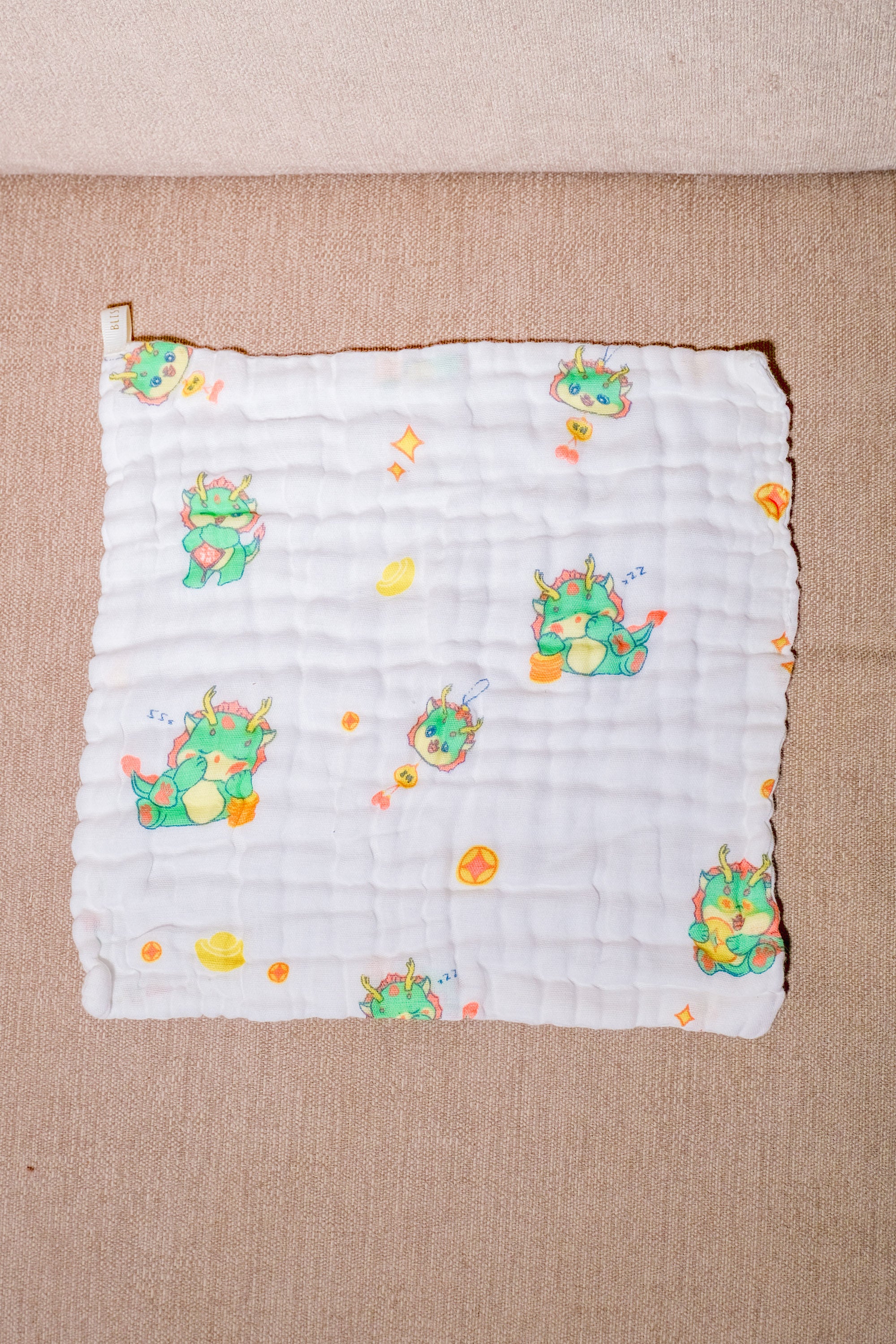 Bliss Nest Muslin Hand Towel Lucky Dragon
