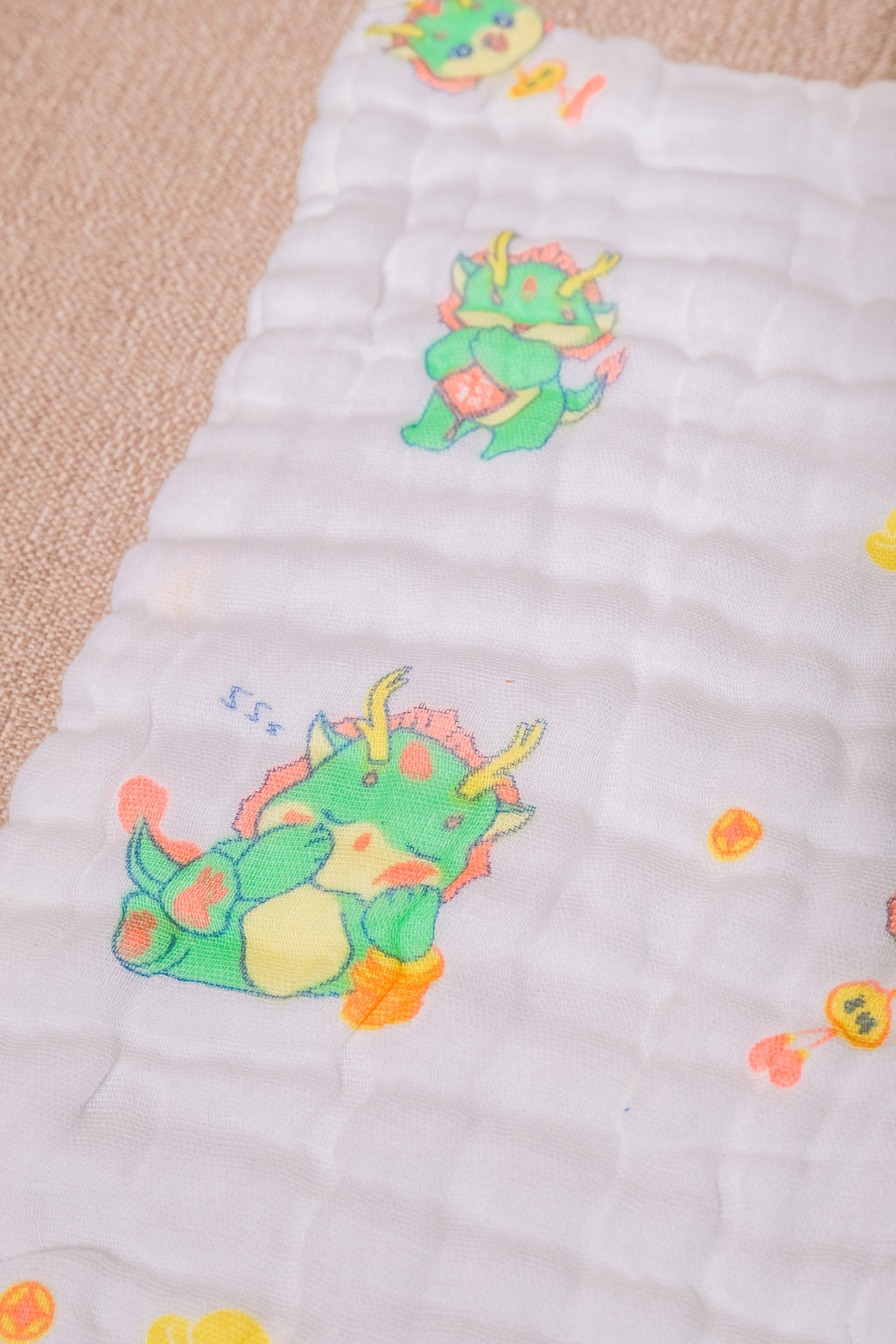 Bliss Nest Muslin Hand Towel Lucky Dragon