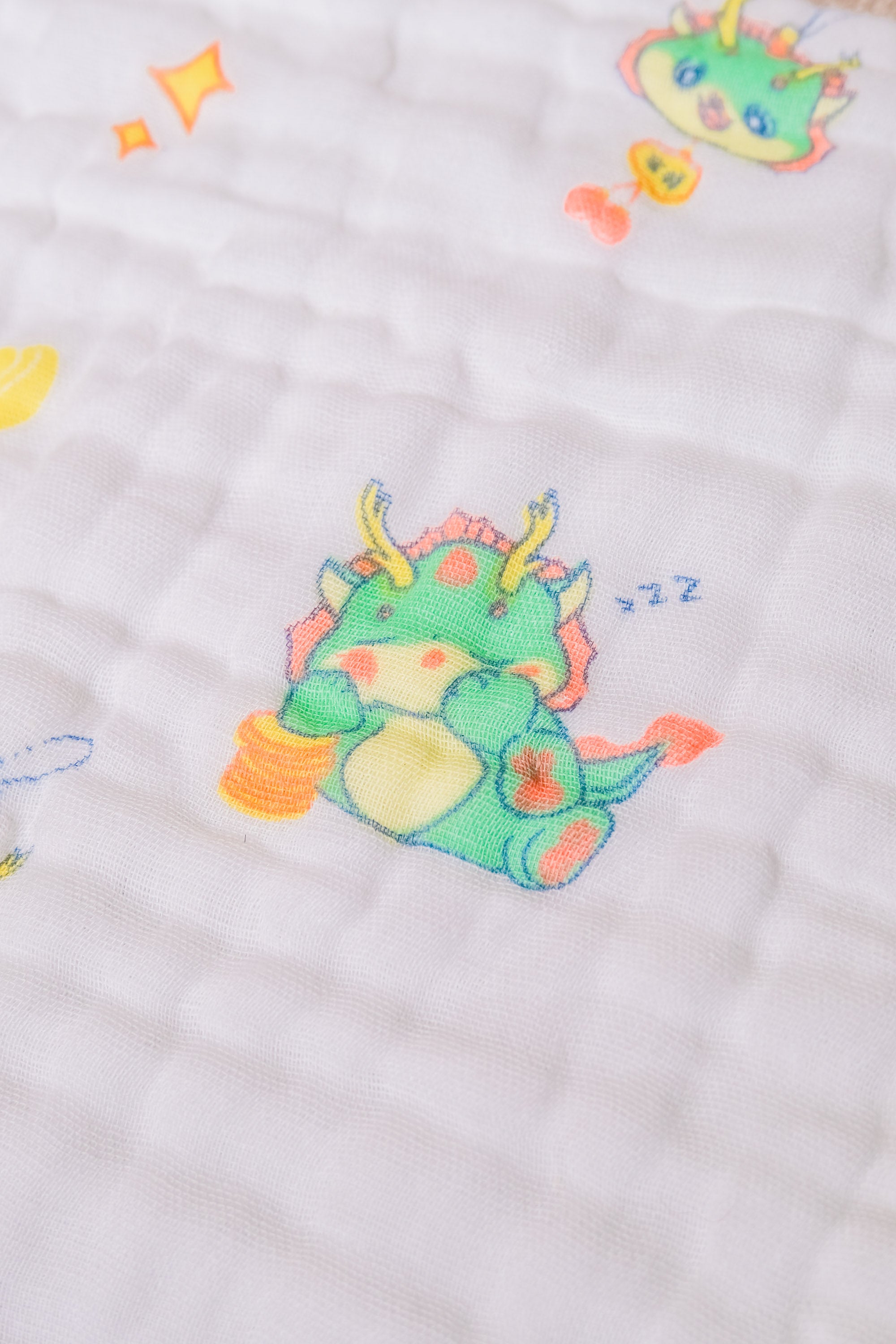 Bliss Nest Muslin Hand Towel Lucky Dragon