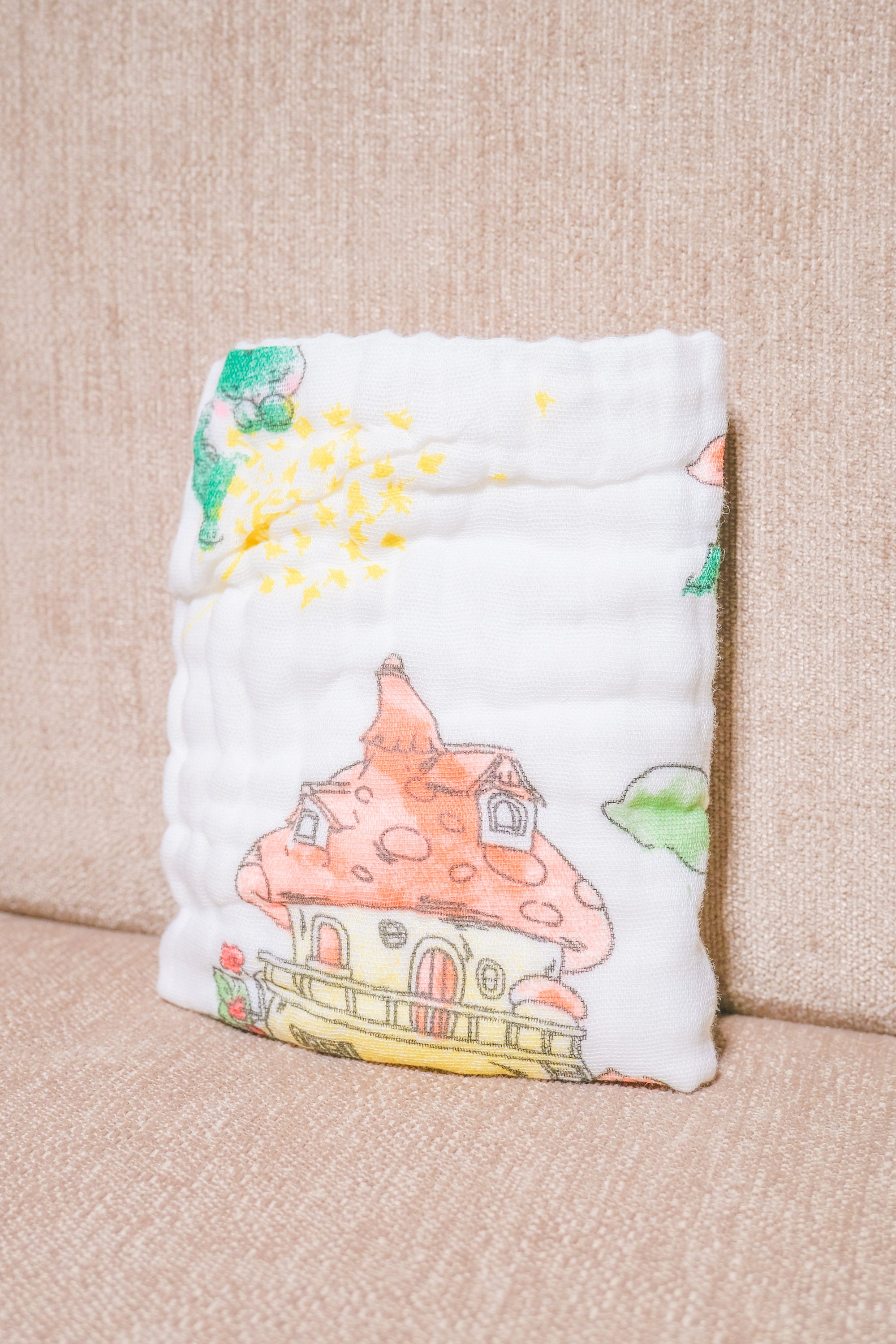 Bliss Nest Muslin Hand Towel Magic Mushroom