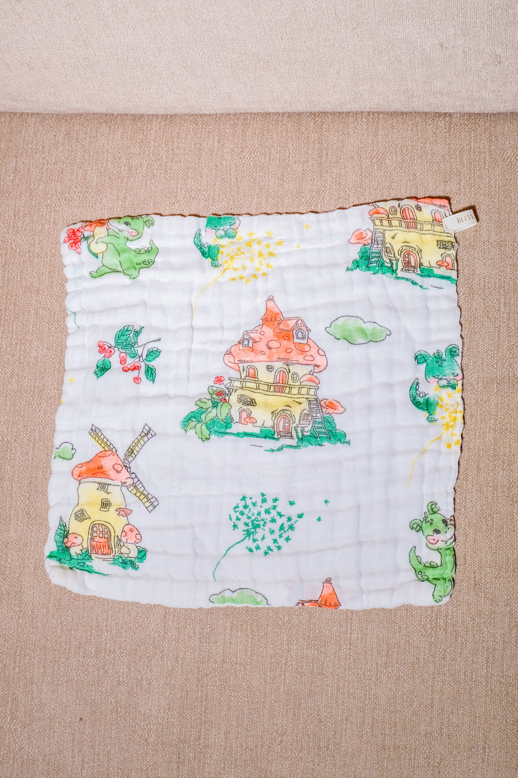Bliss Nest Muslin Hand Towel Magic Mushroom