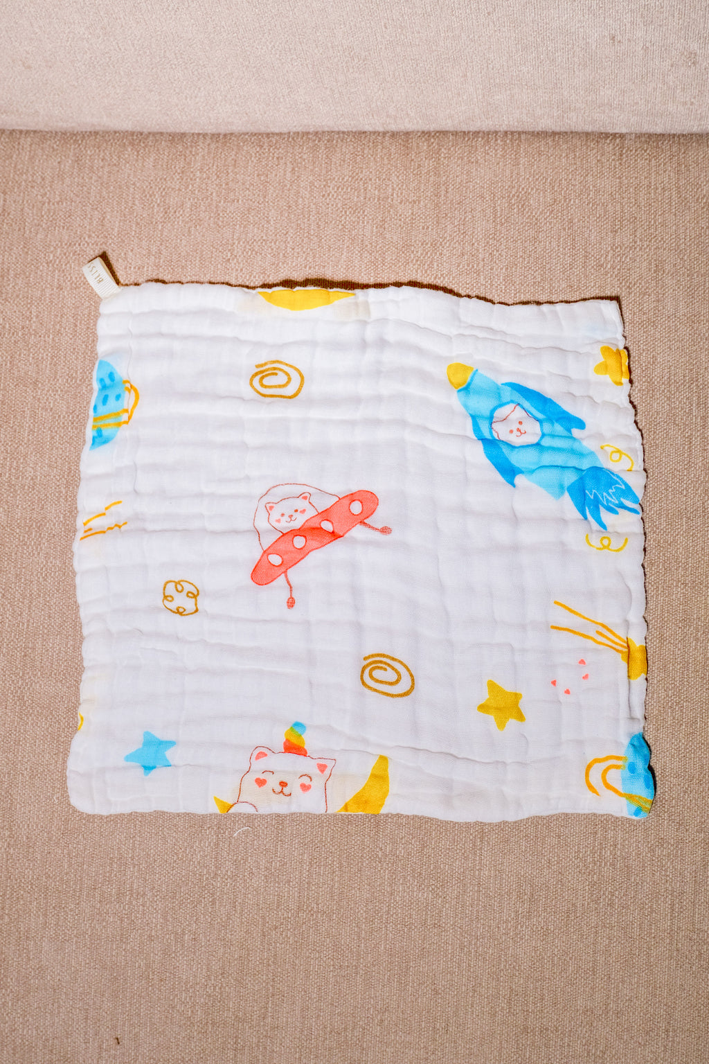 Bliss Nest Muslin Hand Towel Space Trip