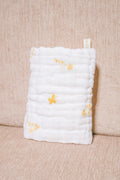 Bliss Nest Muslin Hand Towel Golden Flowers