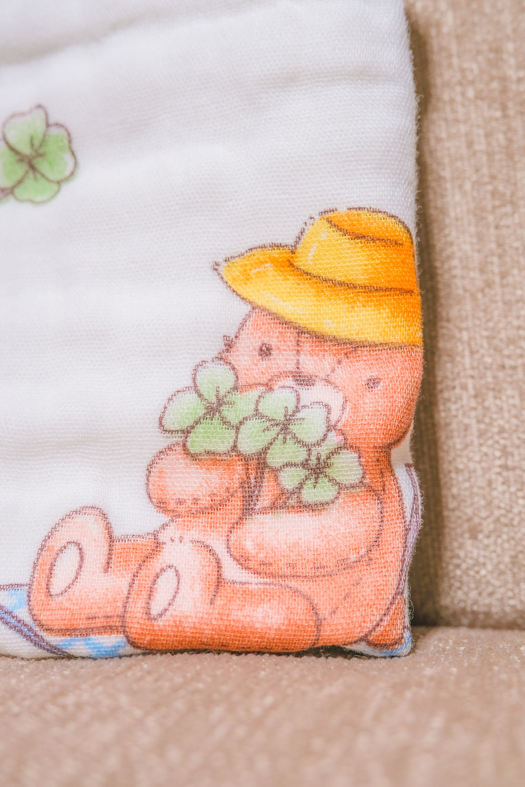 Bliss Nest Muslin Hand Towel Bear Picnic