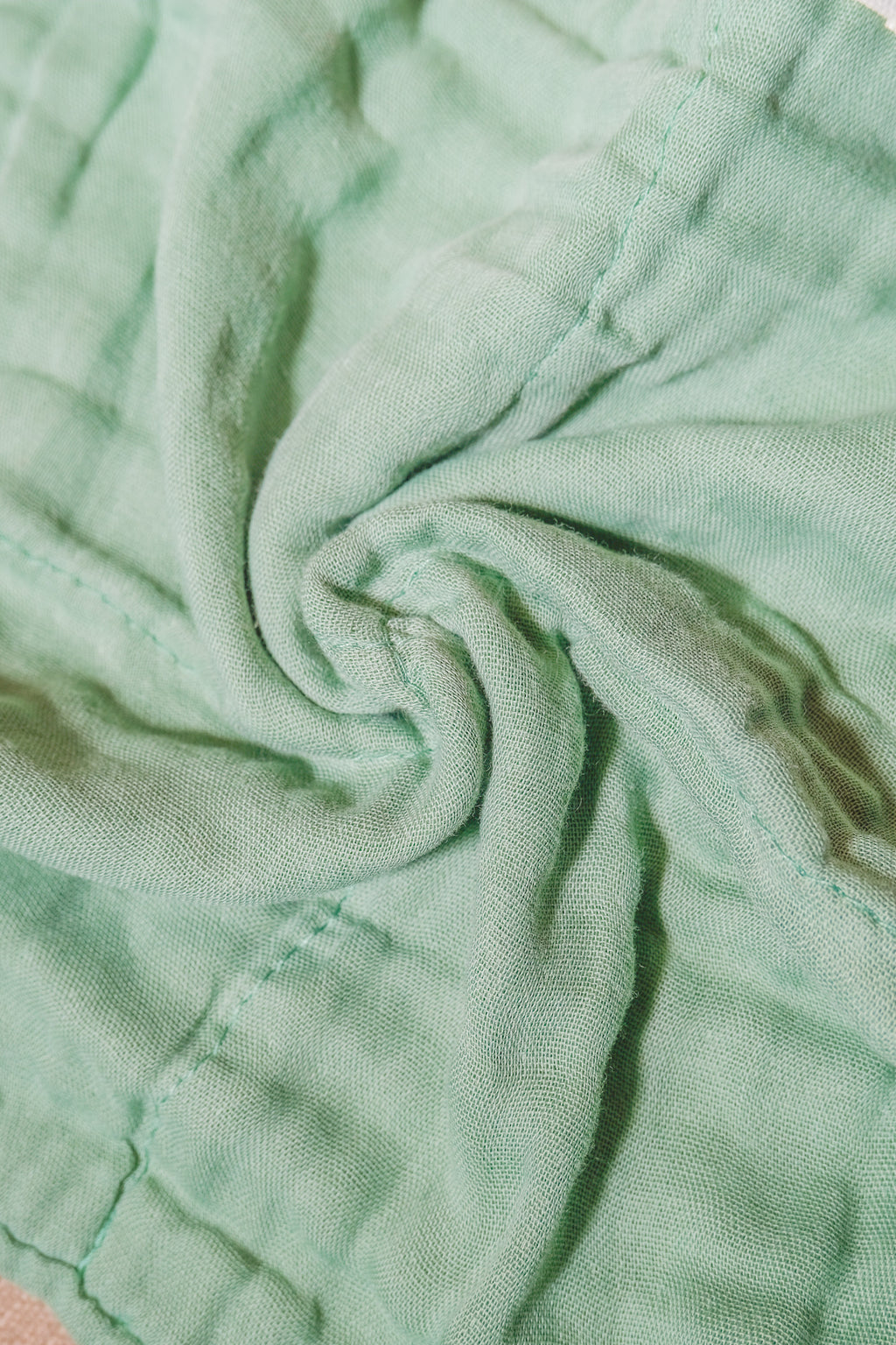 Bliss Tone Muslin Hand Towel Green
